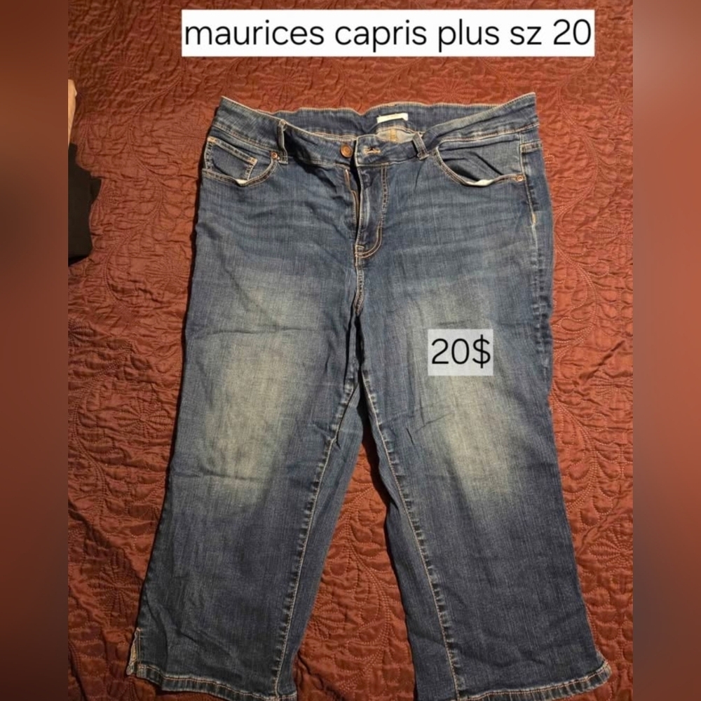 Maurices Blue Denim Plus Size Capris